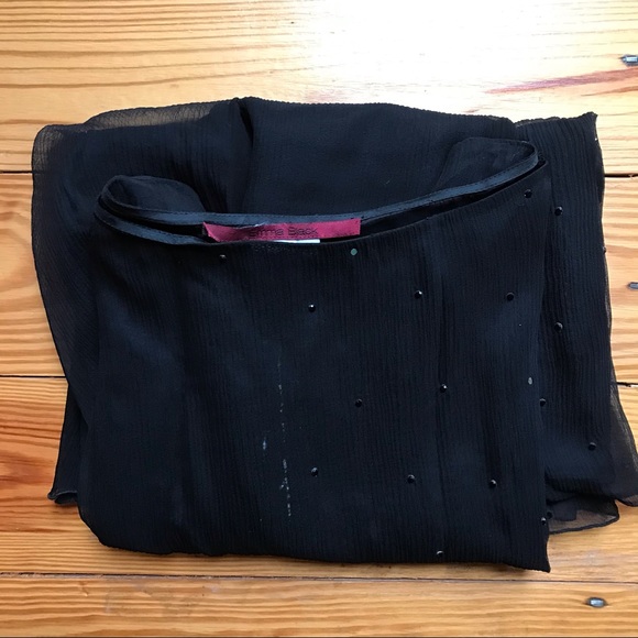 Emma Black Silk Rhinestone Skirt, GUC, 8 - Picture 9 of 9